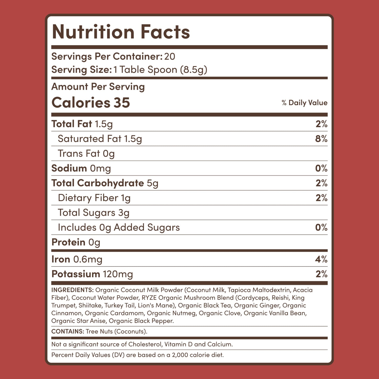 Mushroom Chai (1 Pack - 20 Servings)