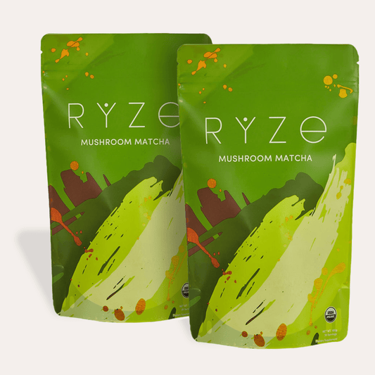 RYZE Organic Mushroom Matcha Starter Kit (60 servings)