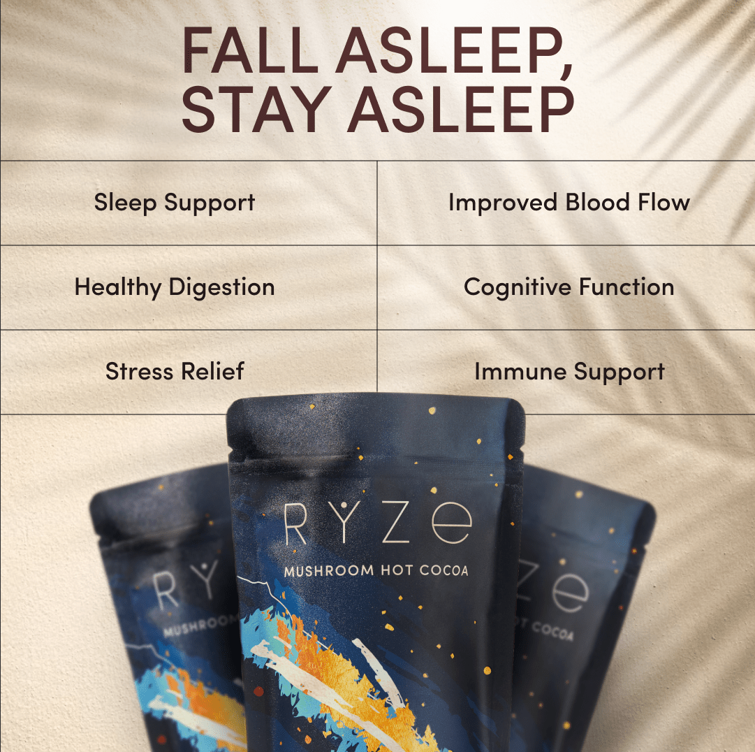 RYZE Hot Cocoa - with 6 Sleep Superfoods to Help Fall Asleep and Stay Asleep